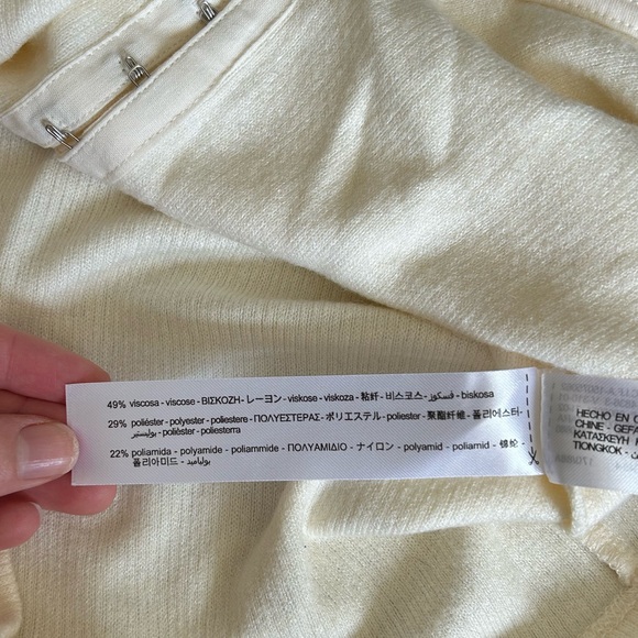 Corset style cream Zara Sweater - Picture 3 of 5